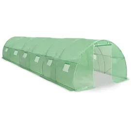 vidaXL Gewächshaus Kunststoff Grün Folie 27 mm 27 m2