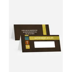 Tischkarten Taufe selbst gestalten mit Spruch und Fotos im Onlinedesigner bei Meine-Kartenmanufaktur.de
