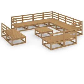 vidaXL Garten-Lounge-Set Honigbraun Massivholz Kiefer