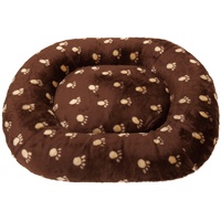 Hobbydog XXL PEXBZL2 Dog Bed Pontoon XXL 100X120 cm Brown with Paws, XXL, Brown, 4.75 kg