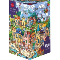 HEYE Puzzle Happytown, Berman, 1500 Puzzleteile, Made in Europe bunt