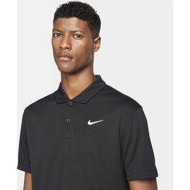 Nike Herren Tennispolo NikeCourt Dri-FIT Solid Polo schwarz