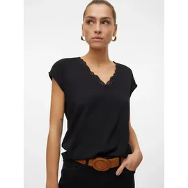 Vero Moda Blusentop »VMBELLA SL LACE TOP WVN GA NOOS«, Gr. L, Black, , 71701112-L