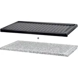 Syntrox 2er Platten-Set für Raclette Sitten Stein- und Grillplatte