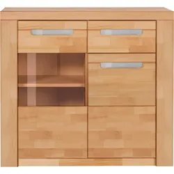 Kommode HOME AFFAIRE "Kolding", beige (kernbuche teilmassiv), B:100cm H:90cm T:40cm, Holz teilmassiv, Sideboards, teilmassiv