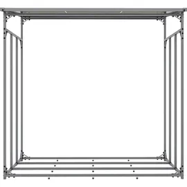 CLP Kaminholzunterstand Ruston Aluminium XL mit Abdeckplane Grau