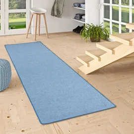 Snapstyle Feinschlingen Velour Läufer Teppich, Strong Blau, 80x240cm
