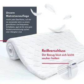 Fdm Topper 140x200 cm Matratzenauflage mit HR-Schaum 8 cm Schoner H3