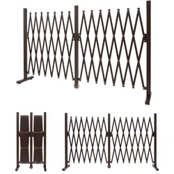 Absperrgitter HWC-B34, Zaun Schutzgitter Scherengitter Trenngitter, Alu ausziehbar braun ~ H√∂he 103cm, Breite 52-400cm