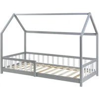 [en.casa] Hausbett Hesel 90 x 200 cm Kiefer grau