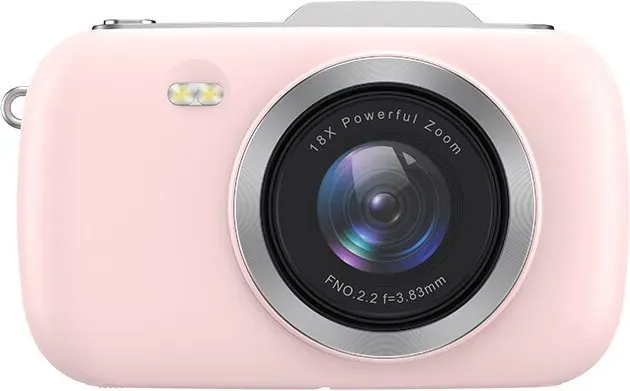 Komery G7-A 4K Digitalkamera, Kameras für Fotografie, 80MP UHD tragbare Vlogging-Kamera, günstige 18-fach Zoom Reise-Kompaktkamera, Fotokamera für Anfänger und Jugendliche - Pink