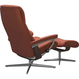 Stressless Relaxsessel View Leder 82 x 109 x 81 cm Rot mit Hocker