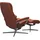 Stressless Relaxsessel View Leder 82 x 109 x 81 cm Rot mit Hocker