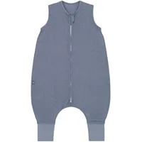 EMMA & NOAH Sommer-Sleepoverall Leinen 0.5 TOG, blau, 90