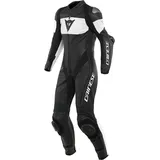Dainese Imatra 1-Teiler Perforierte Damen Motorrad Lederkombi (Black/White,40)