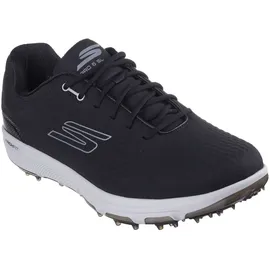 SKECHERS Herren Pro 6 wasserdichter Golfschuh Schwarz/Grau ohne Spikes 45.5 EU
