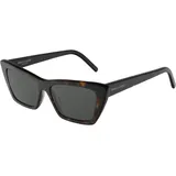 Yves Saint Laurent SAINT LAURENT Womens SL 276 MICA-002 53 Woman ACETAT Sunglasses, Havana-Havana-Grey - 53