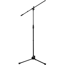 Proel RSM180 Professionelles Mikrofonstativ mit Galgen (Stativhöhe: 90-150cm, Boom-Länge: 75cm) schwarz