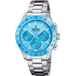 Festina Quarz Unisex Keramik F20693/3 - blau,silber - 39.0mm