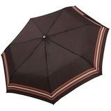 Bugatti Taschenregenschirm Take it Duo Umbrella Stripe Coconut braun mehrfarbig – Braun, Bunt