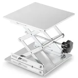 Labasics Laborhebebühne, 300 x 300 mm Lab Jack Scherenständer Hubtisch aus Edelstahl, Hebebühne Labor, Erweiterbarer Hebehöhenbereich von 95 mm bis 460 mm, Maximal Unterstützte Gewicht 25 KG