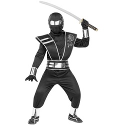 Fun World Kostüm Futuristischer Ninja Kostüm für Kinder, Ein Ninja wie in einem Videogame! schwarz 116-128