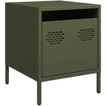 vidaXL Nachtschrank Olivgrün 35 x 39 x 43,5 cm Stahl