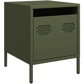 vidaXL Nachtschrank Olivgrün 35 x 39 x 43,5 cm Stahl