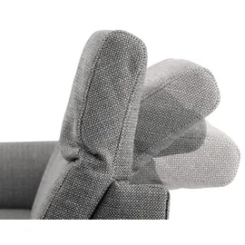 Home Affaire Ecksofa "Solvei L-Form", grau, B:255cm H:104cm T:185cm, Struktur (100% Polyester);Luxus-Microfaser Lederoptik (100% Polyester);Luxus-Microfaser ALTARA NUBUCK (100% Polyester), Sofas, Ecksofa, mit Recamierenabschluß und Sitztiefenverstellung