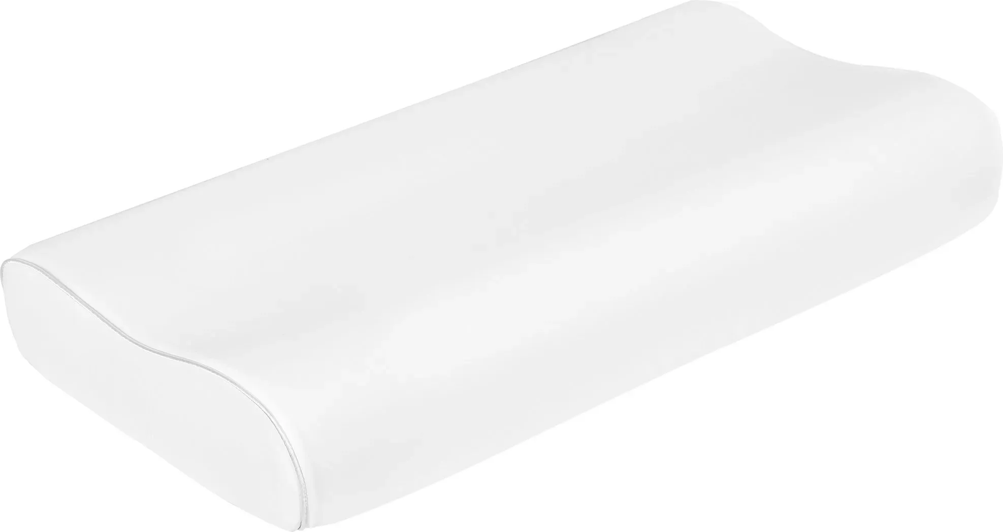 HOMCOM Viskoelastisches Kissen 68x35 cm, Kühlendes Ergonomisches Design, Doppelhöhen-Kissen, Abnehmbarer & Waschbarer Bezug, Nackenstütze, Für Seitenschläfer/Rückenschläfer   Aosom