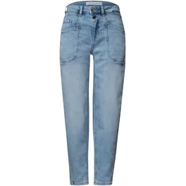 street one studio Barrel Leg Jeans, im Loose Fit Light Blue random wash), 27 - 27W / 28L
