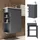 Vicco Waschbeckenunterschrank 2 Teile 50 x 70 x 25 cm Anthrazit