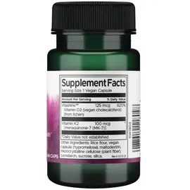 Swanson Health Products Extra starke Vitamine D3 & K2 Kapseln 60 St.