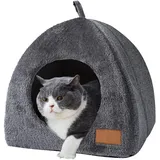Samnuerly katzenhöhle Filz Katzenhaus für Draußen Winterfest, katzenhöhle Filz katzenhöhle Filz Katzenhaus für Draußen Winterfest mit Abnehmbarem Matte Wetterfestes Faltbares Tierheim (M)