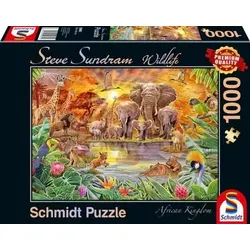 SCHMIDT 59982 Puzzle 1000 Teile Wildlife Afrikas Tiere