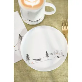 räder Geschenkteller Camping 15 cm weiß