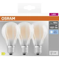 Osram LED Leuchtmittel Classic E27 11 W neutralweiß matt 3er Pack