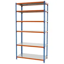 Simonrack Metallregal 2500 x 800 x 500 cm Blau/Orange