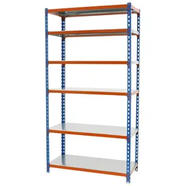 Simonrack Metallregal 2500 x 800 x 500 cm Blau/Orange