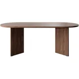 Selsey Esstisch Braun, Holzwerkstoff, Oval,Oval, 90x75x204 cm