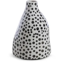 Vase Dots 17,2 cm Porzellan Weiß S (Small)