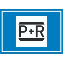Parken und Reisen Symbol Aufkleber A6 (105x148mm)