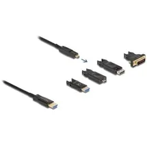 DeLock HDMI-Kabel 86006 HDMI-Micro-D Stecker/HDMI-A Stecker 15 m Schwarz/Grau