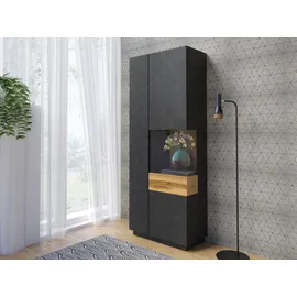 INOSIGN Vitrine »SILKE« Höhe 207 cm grau