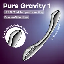 Satisfyer ‘Pure Gravity 1, Stahldildo - Silver
