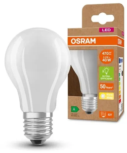 Osram LED-Birne E27/2,2 Watt/Energie A Glas
