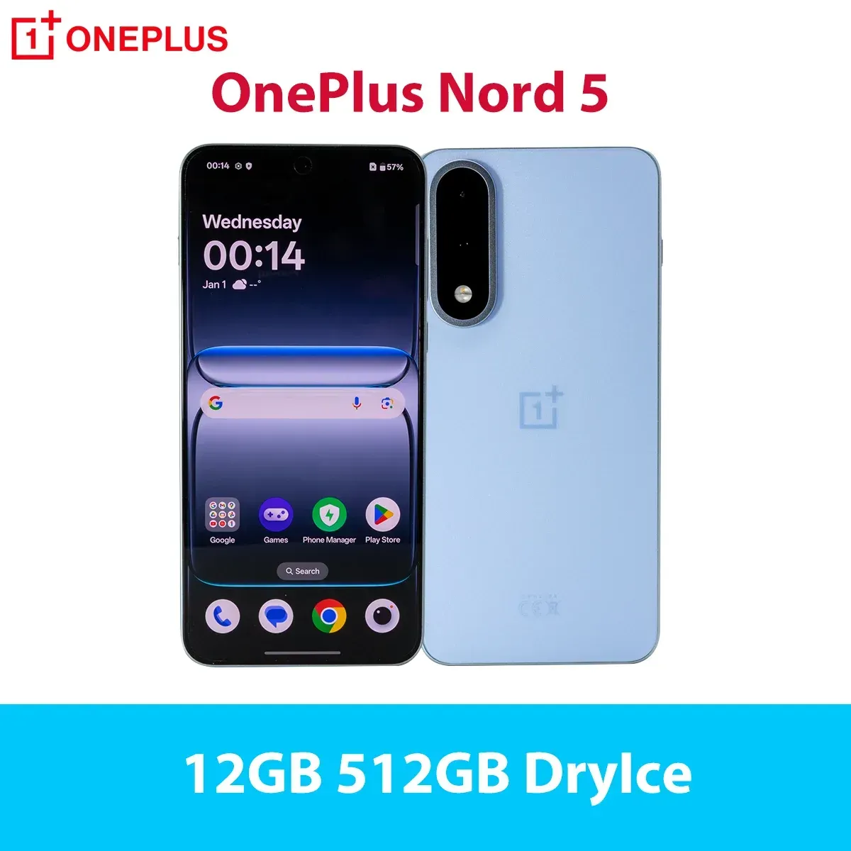 Neues OnePlus Nord 5-Smartphone 5G Snapdragon TM   8s Gen 3 6,83 Zoll AMOLED-Display 144 Hz 6800 mAh 80 W SUPERVOOC 50 MP Dual-Kameras