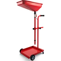 Wiltec Ölauffangwagen 360° schwenkbar, Ölablassgerät, Ölauffanggerät, Ölsammler Altöl, höhenverstellbar