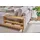 miliboo Ecksofa rechts 5-Sitzer mit Stauraum beiger Stoff mit strukturiertem Samteffekt und helles Holz KOMAO
