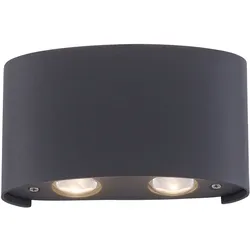 Paul Neuhaus LED-Outdoor-Wandleuchte »Carlo« - 13x3,7x8cm - transparent - Aluminium / Kunststoff